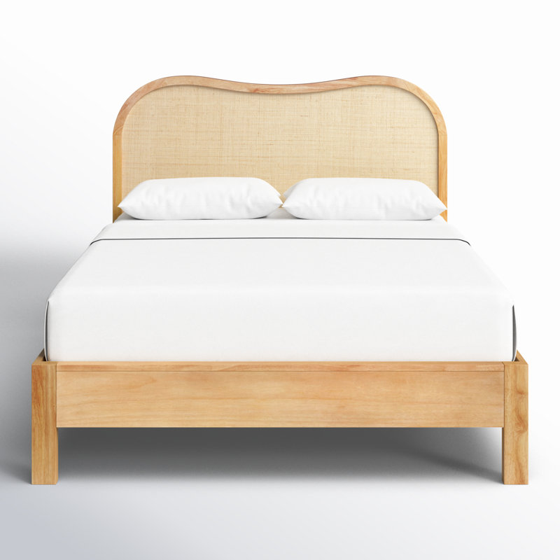 Joss & Main Tourmaline Natural Wood & Rattan Wavy Bed Wayfair — free download